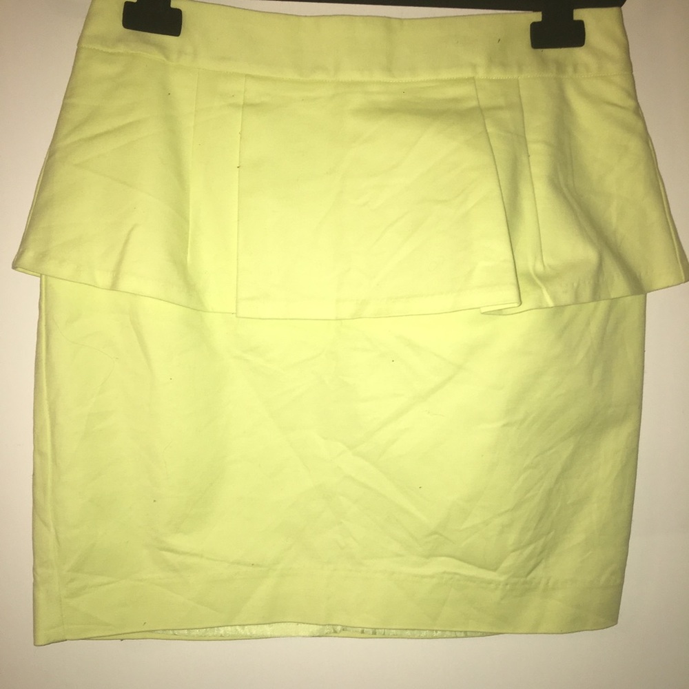 Chartreuse Mini Skirt